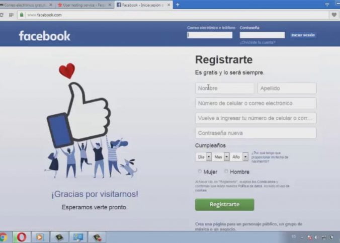 CREAR UNA CUENTA DE FACEBOOK