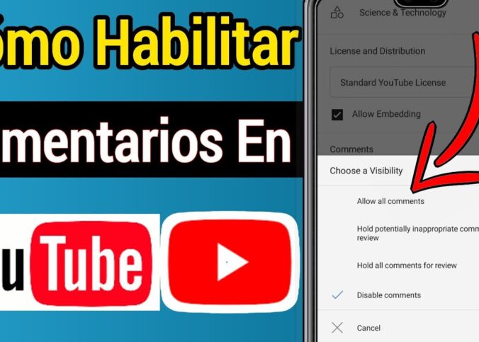 Activar comentarios en youtube 2022