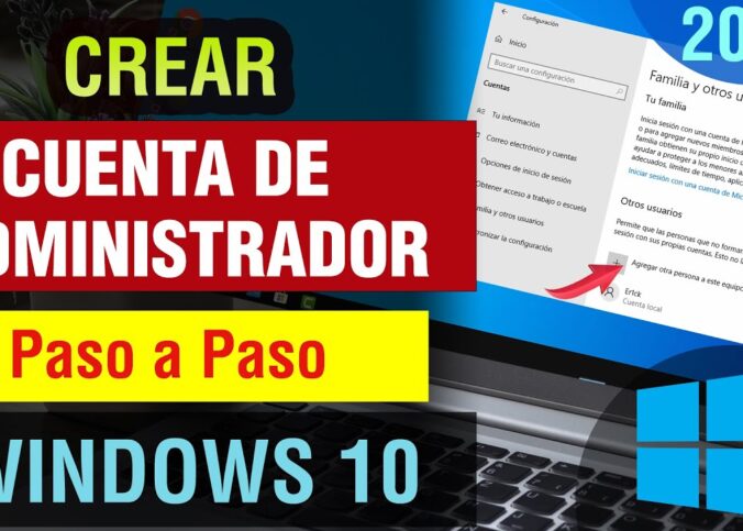 Como crear otra cuenta de usuario en Windows 10 2022.