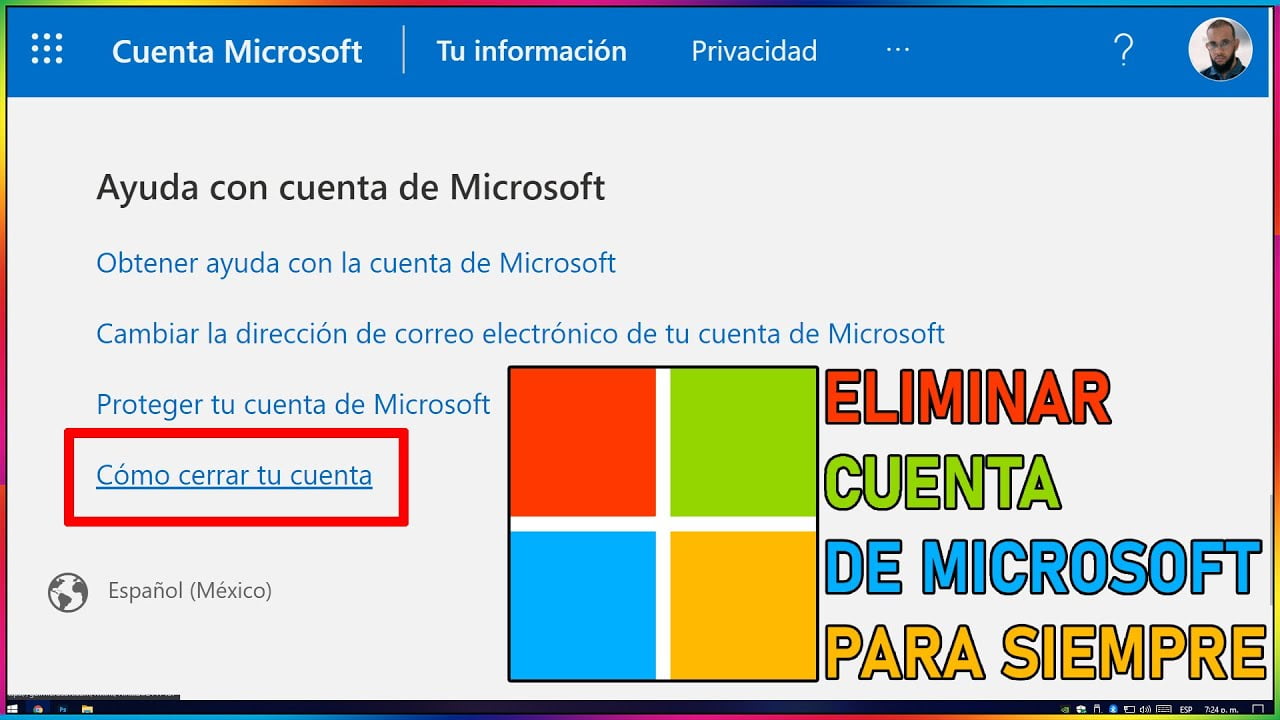 Como eliminar cuenta Outlook 2022 eliminar cuenta Microsoft.