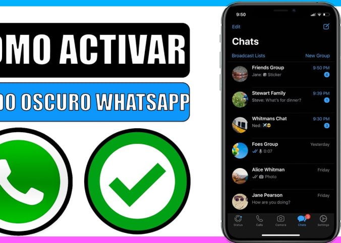 Como activar modo oscuro en WhatsApp en iPhone 2023