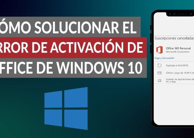 Solución al error de activación de Office