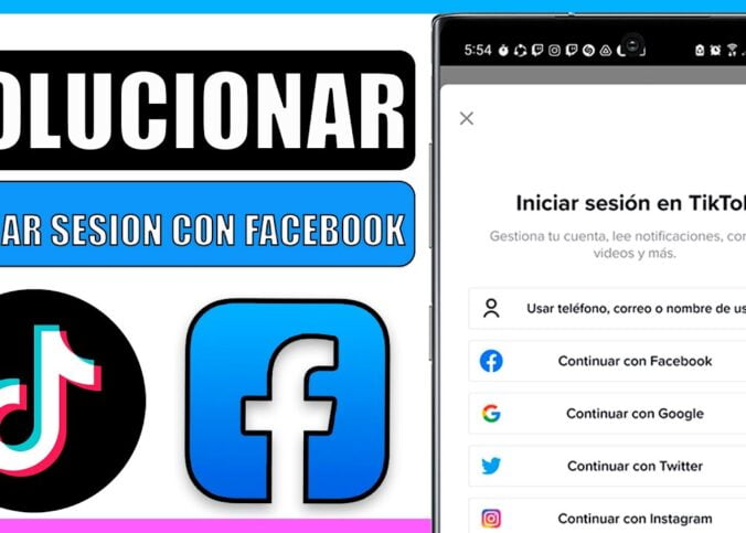 Tiktok no me deja iniciar sesión con Facebook